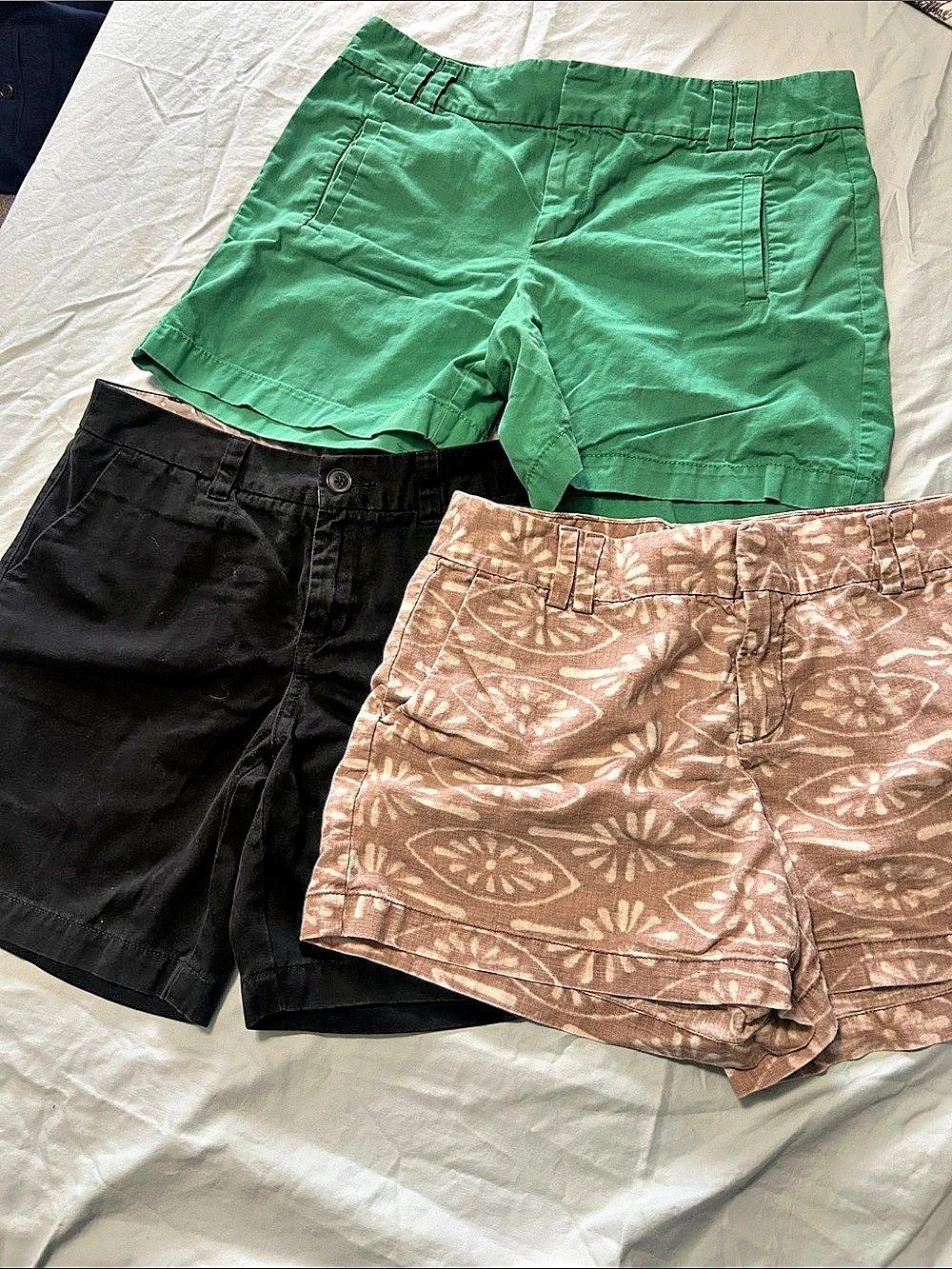LOFT Women's Shorts 3-Piece Set Size 8 Green & Black